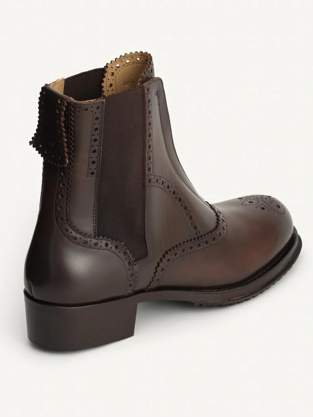 Zara NWT Men’s Limited Edition Leather Brogue Chelsea Boots Brown US 11